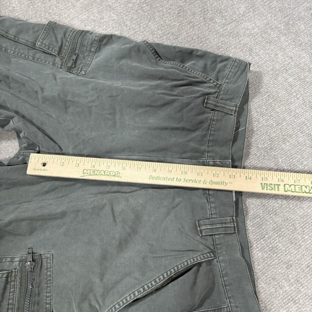 Vintage‎ Old Navy Pants Mens 35x32 Army Green Cargo Convertible Military Baggy - Picture 12 of 13
